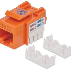 Frutto Keystone RJ45 Cat.6 UTP non schermato Arancione