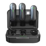 Set 2 Mini Microfoni Lavalier Wireless con Ricevitore USB-C™ e Custodia di Ricarica, TX301