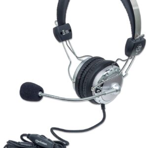 Cuffia Stereo con Microfono con Asta Flessibile