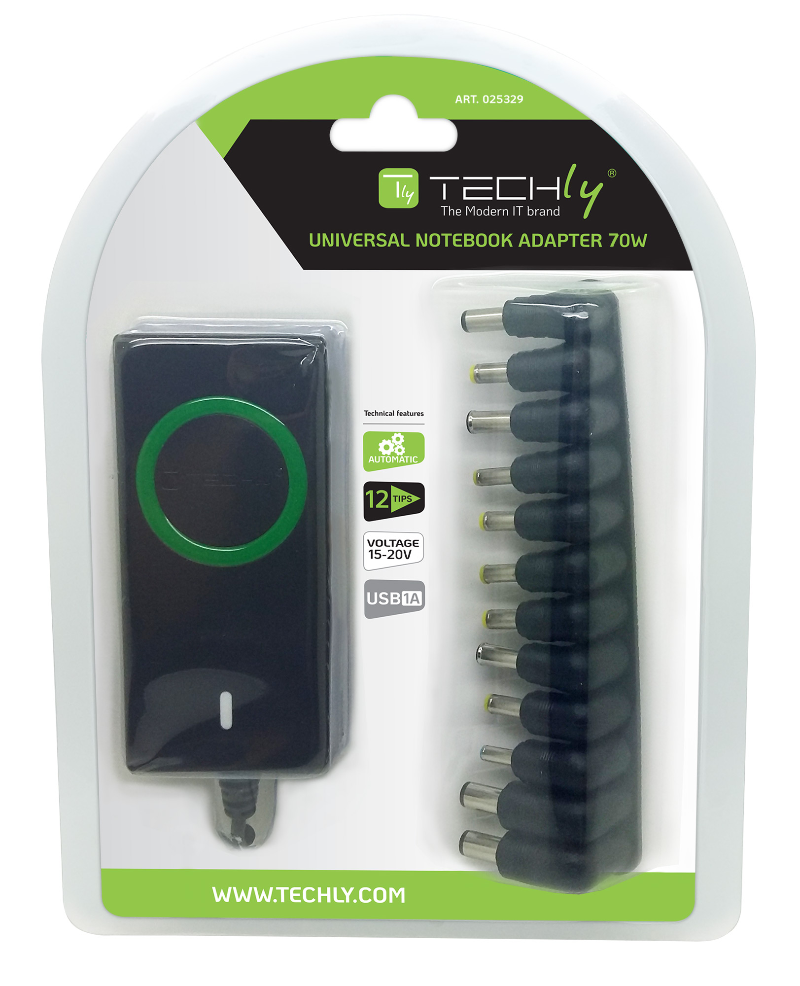 Alimentatore Universale AC per Notebook e LCD 70W con porta USB - immagine 2