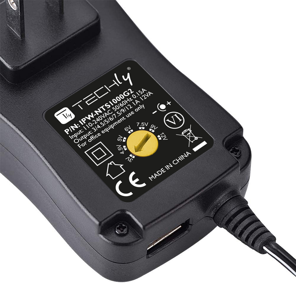 Alimentatore Universale Regolabile 12W AC/DC 3V-12V 1000 mA con 6 Spine DC Porta USB 1A - immagine 7