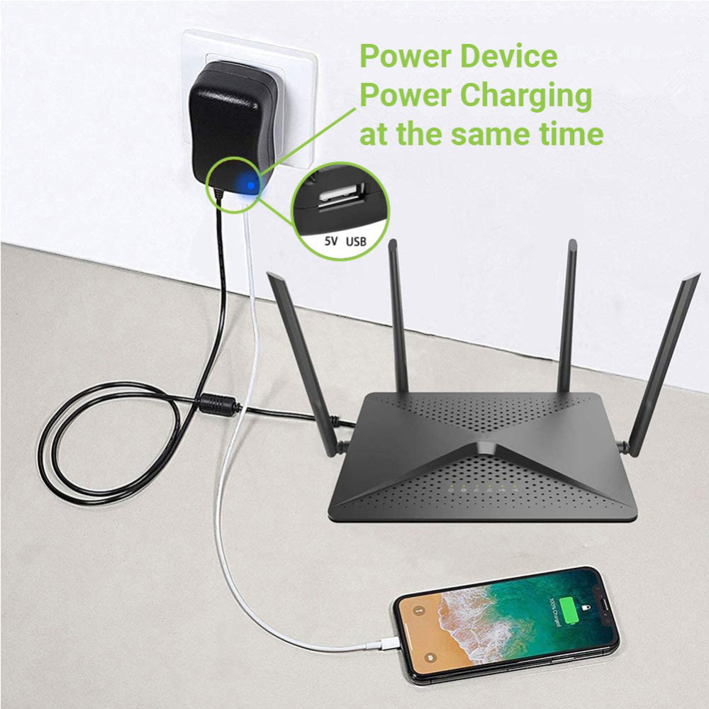 Alimentatore Universale Regolabile 7,2W AC/DC 3V-12V 600 mA con 6 Spine DC Porta USB 1A - immagine 6