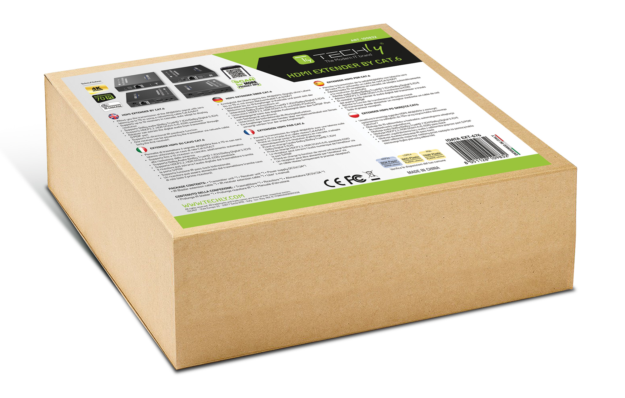 Amplificatore Ripetitore Extender HDMI 4K fino a 70m su Cavo Cat.6/6A/7 - immagine 2