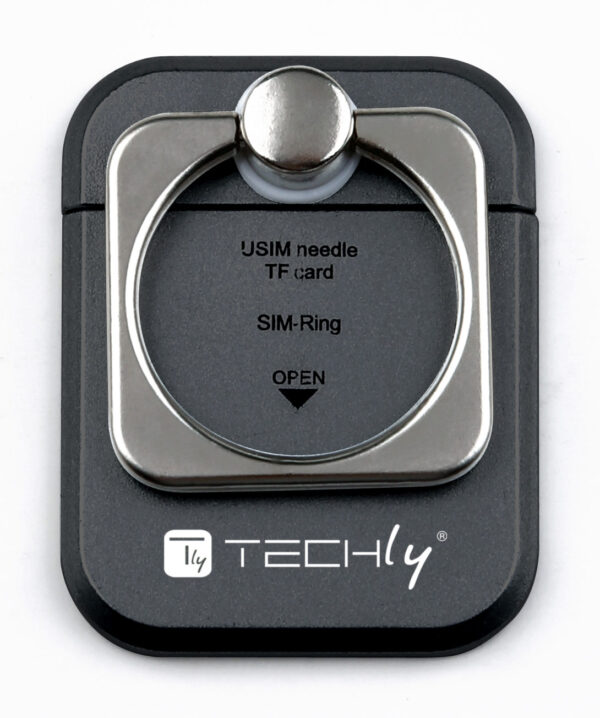 Anello e Supporto per Smartphone Nero