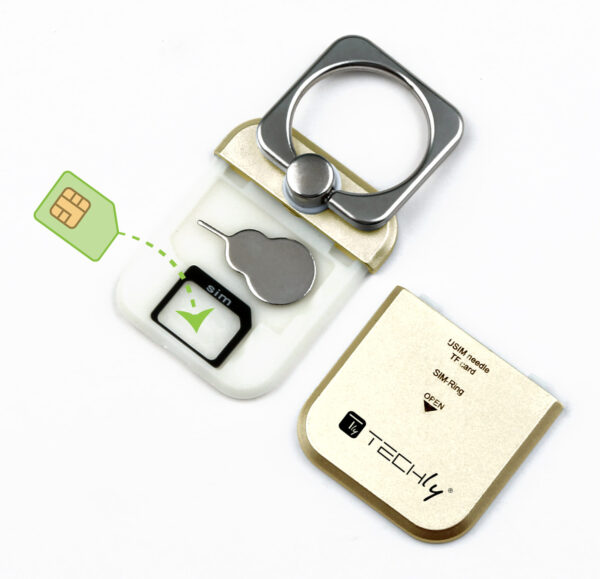 Anello e Supporto per Smartphone Oro - immagine 9