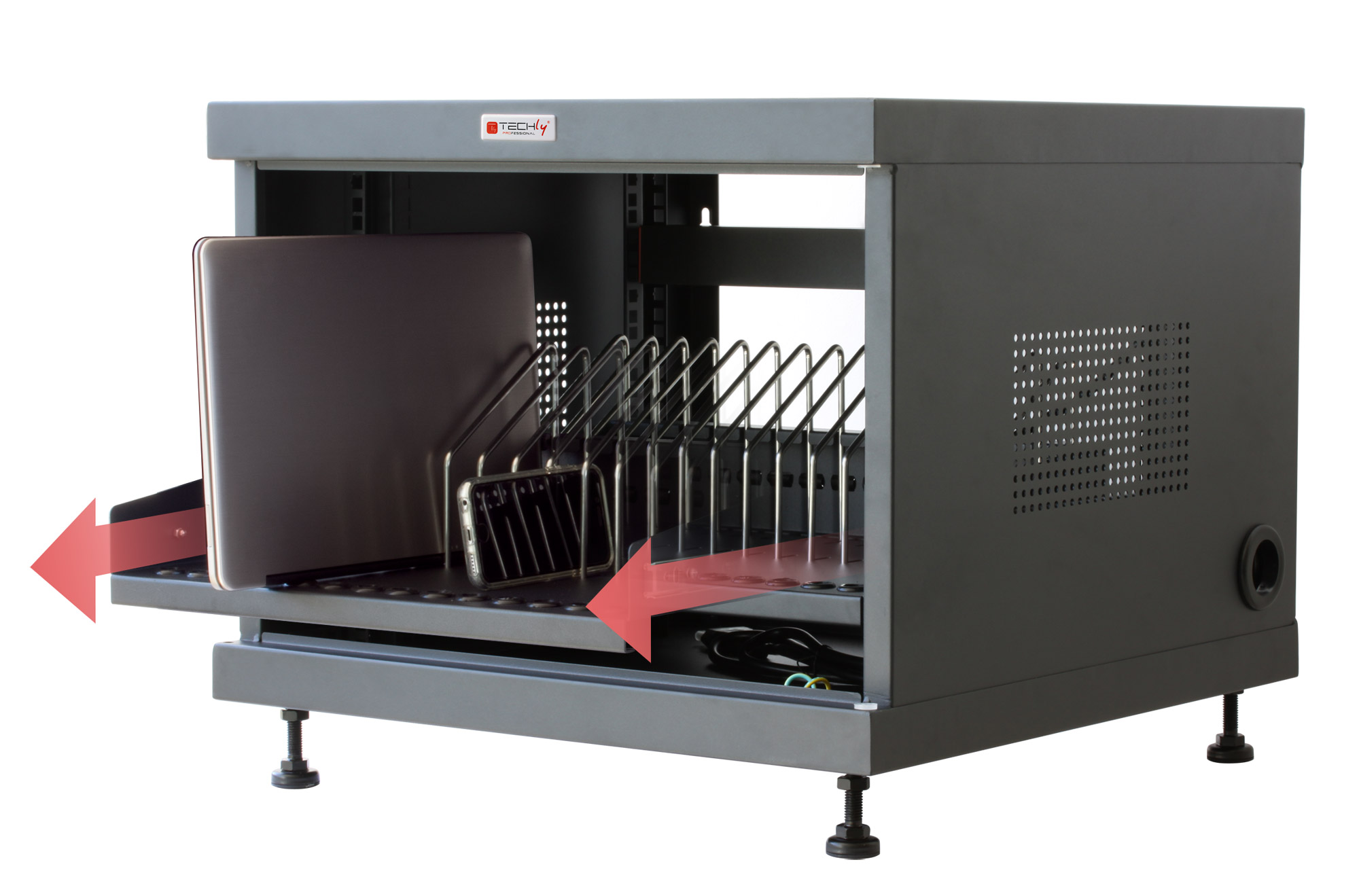 Armadietto Professionale per Ricarica di 14 Notebook, Tablet e Smartphone - immagine 6