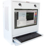 Armadio di sicurezza per PC, monitor LCD e tastiera Bianco