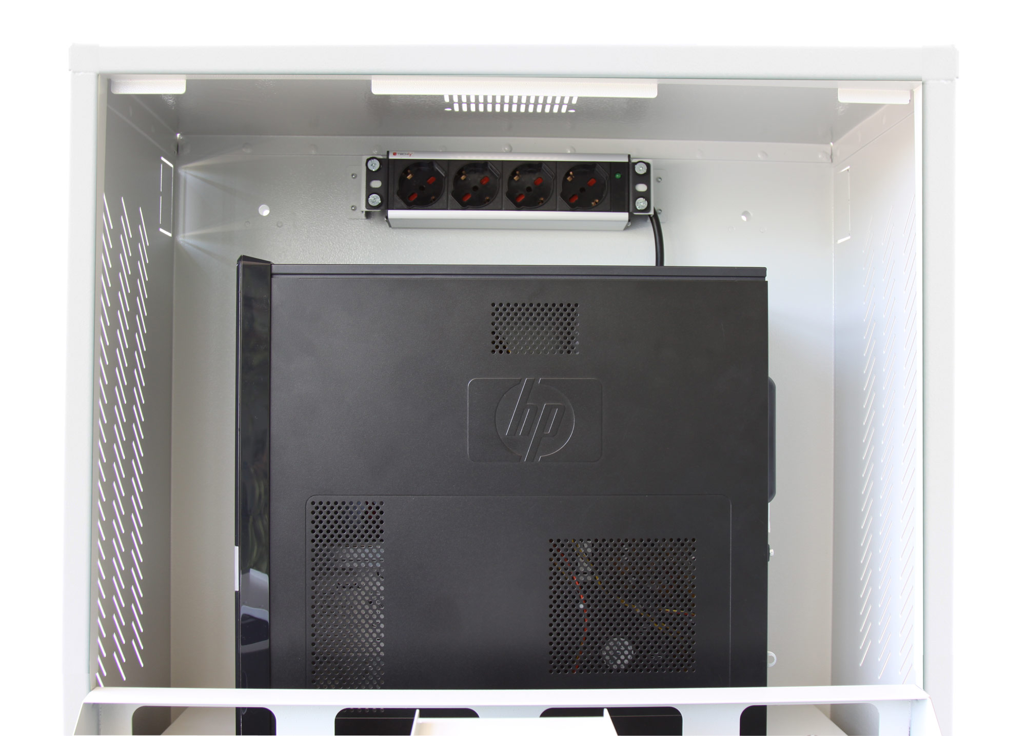 Armadio di sicurezza per PC, monitor LCD e tastiera Grigio - immagine 5