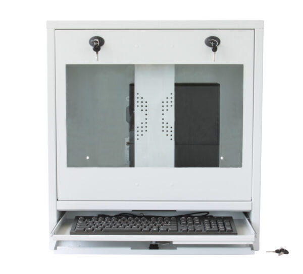 Armadio di sicurezza per PC, monitor LCD e tastiera Grigio - immagine 8