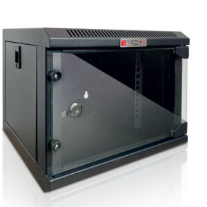 Armadio Rack 10'' a Muro 4 Unità Pannelli Asportabili Nero