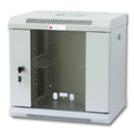 Armadio Rack 10'' a muro 6 unit&agrave; con pannelli asportabili Grigio prof. 300 mm