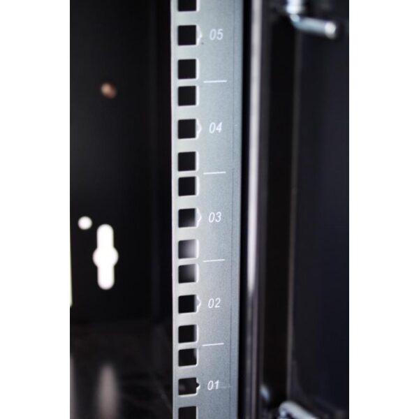 Armadio Rack 10'' a muro 6 unità con pannelli asportabili Grigio prof. 300 mm - immagine 7