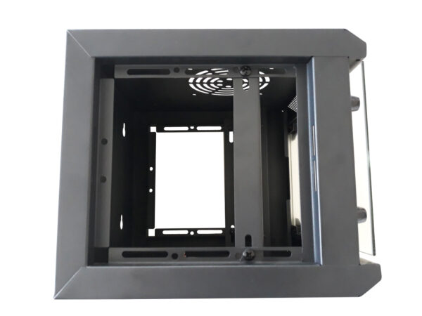 Armadio Rack 10'' a Muro 6 Unità Pannelli Asportabili Nero - immagine 9