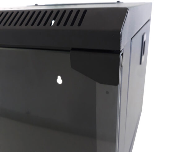 Armadio Rack 10'' a Muro 6 Unità Pannelli Asportabili Nero - immagine 5