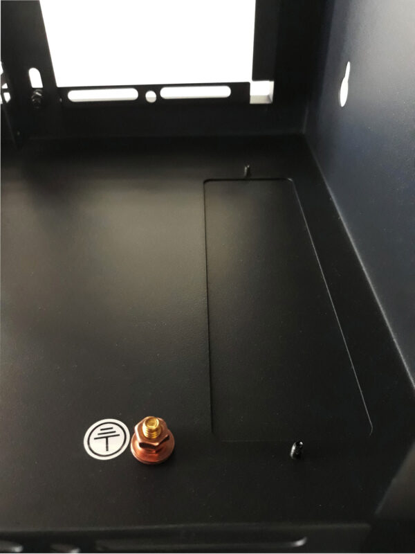 Armadio Rack 10'' a Muro 6 Unità Pannelli Asportabili Nero - immagine 10