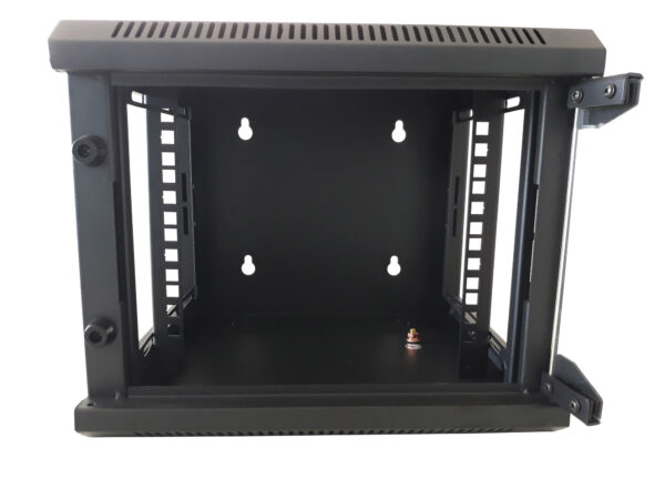 Armadio Rack 10'' a Muro 6 Unità Pannelli Asportabili Nero - immagine 8
