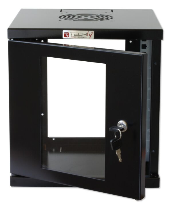 Armadio Rack 10'' a muro 6 unità Nero - immagine 3