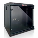 Armadio Rack 10'' a Muro 6 Unità Pannelli Asportabili Nero