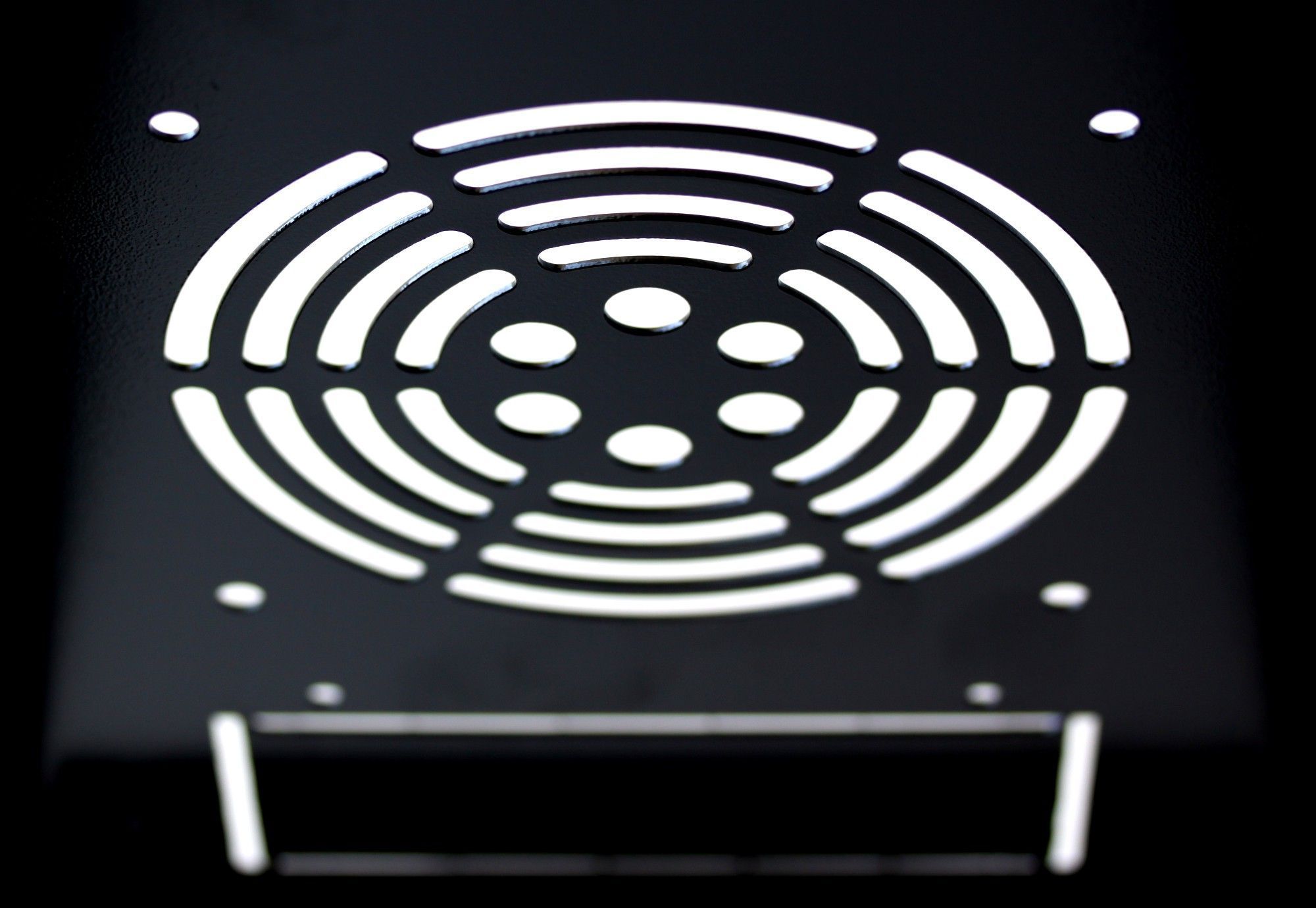 Armadio Rack 10'' a muro 6 unità Porta Cieca Nero - immagine 6