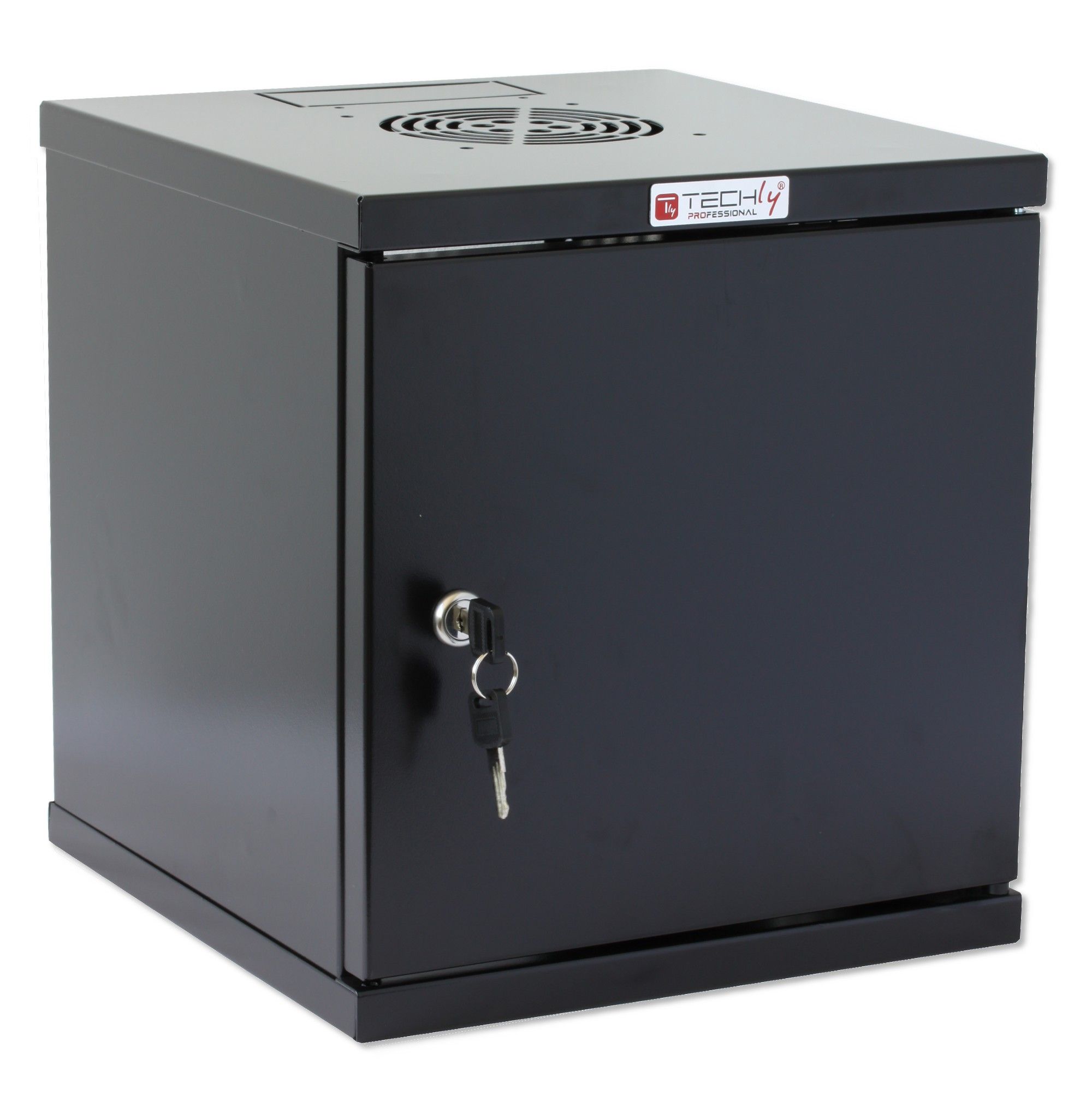 Armadio Rack 10'' a muro 6 unità Porta Cieca Nero - immagine 5