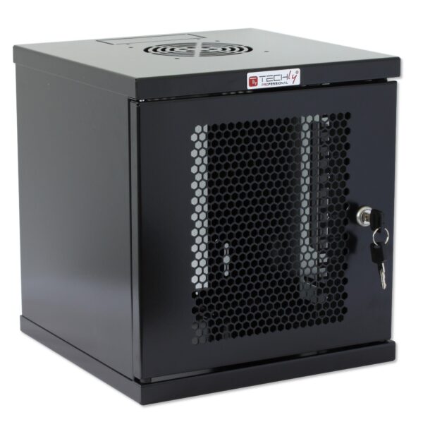 Armadio Rack 10'' a muro 6 unità Porta Grigliata Nero - immagine 5