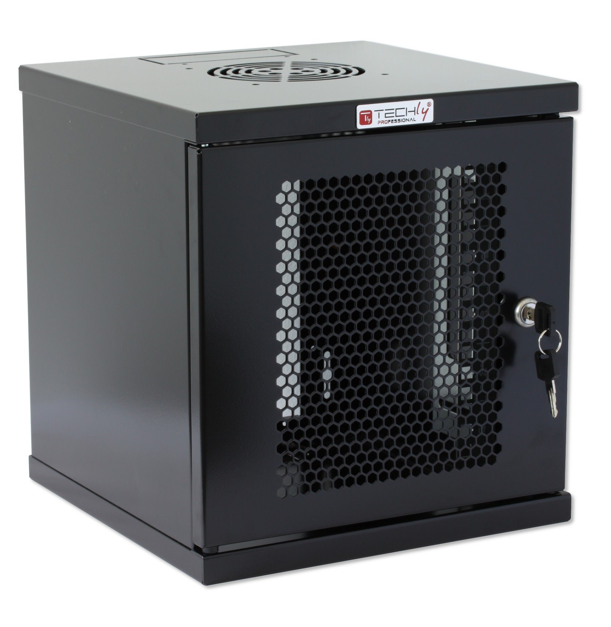 Armadio Rack 10'' a muro 6 unità Porta Grigliata Nero - immagine 5