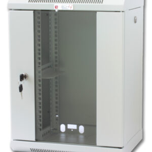 Armadio Rack 10'' a muro 9 unità con pannelli asportabili Grigio prof. 300 mm