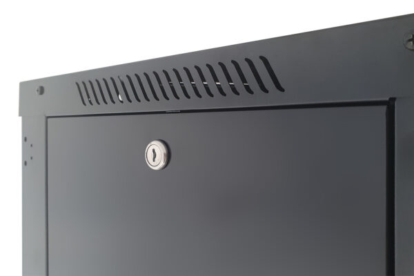 Armadio Rack 19'' a Muro 12 Unità P.450 mm Flat Pack Nero - immagine 8