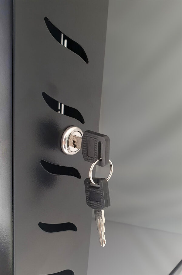 Armadio Rack 19'' a Muro 12 Unità P.450 mm Flat Pack Nero - immagine 5