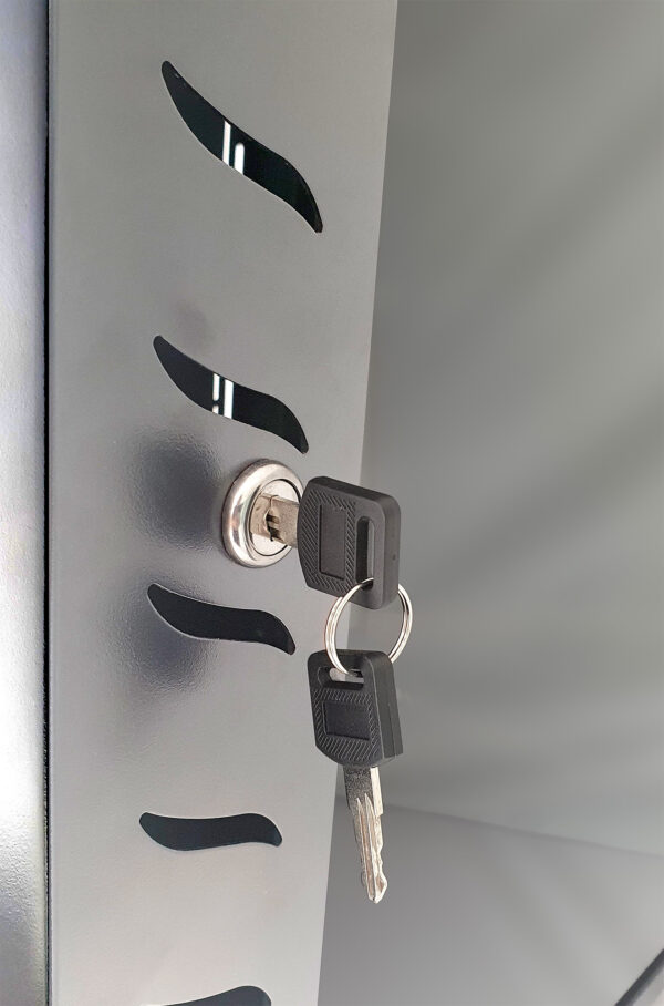 Armadio Rack 19'' a Muro 12 Unità P.600 mm Flat Pack Grigio - immagine 5
