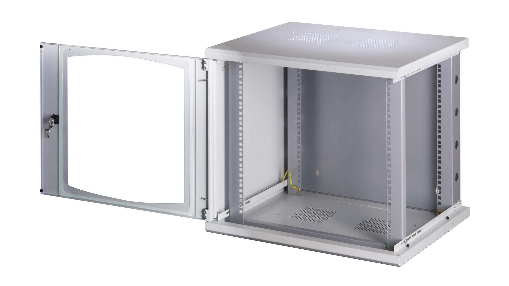 Armadio Rack 19'' a muro 13 unità sezione unica prof. 500mm Grigio - immagine 8