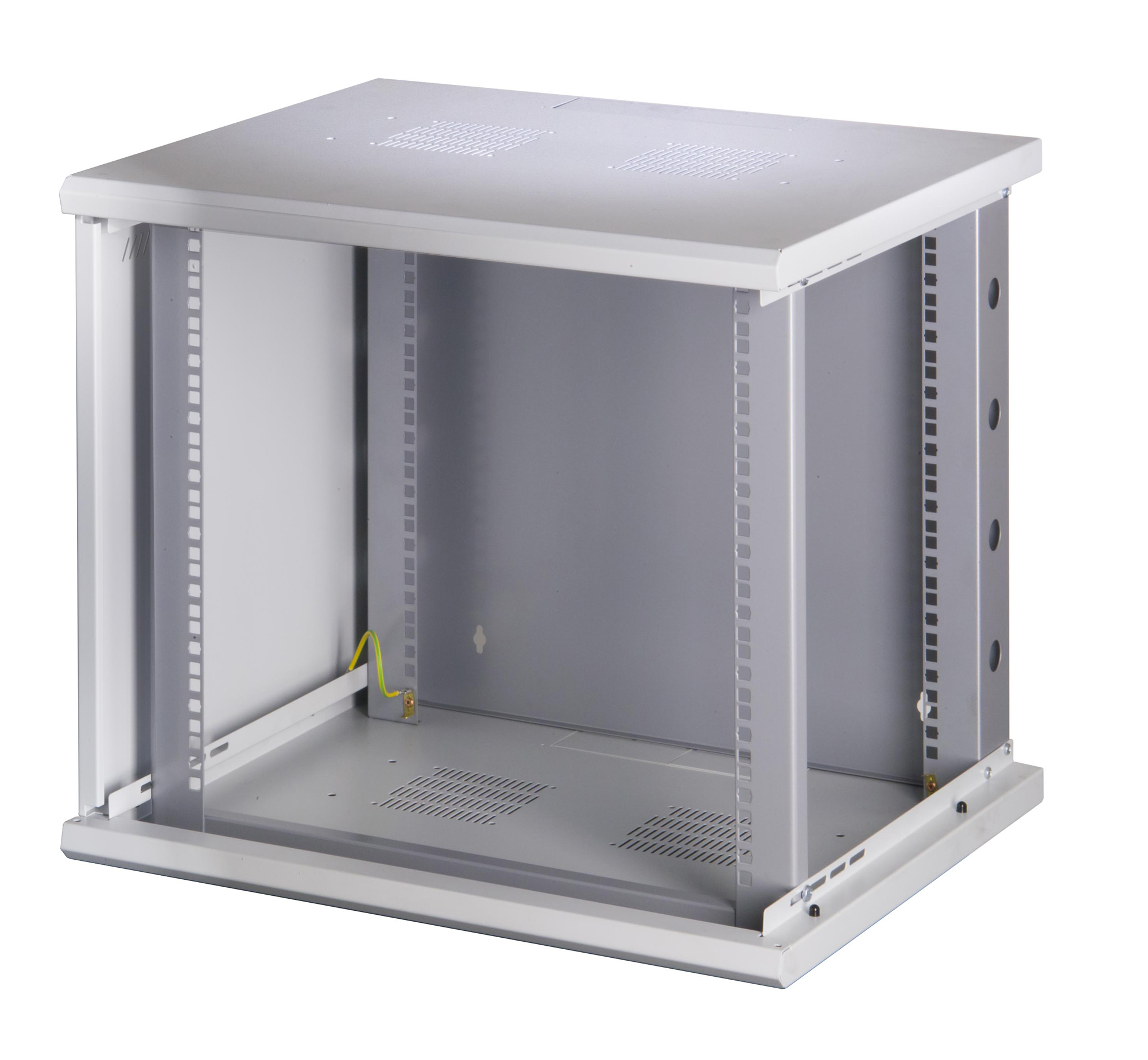 Armadio Rack 19'' a muro 13 unità sezione unica prof. 500mm Grigio - immagine 9