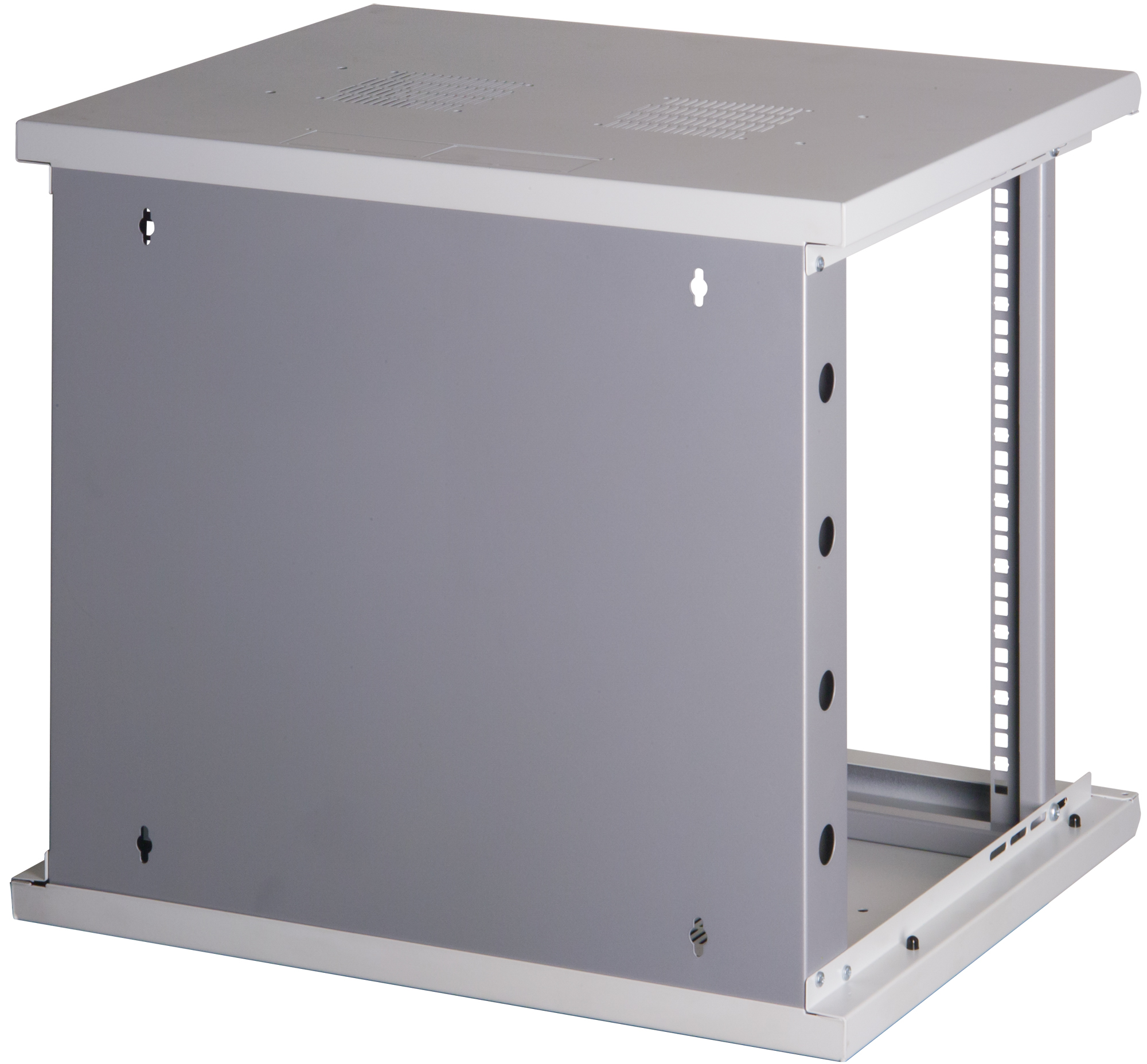 Armadio Rack 19'' a muro 13 unità sezione unica prof. 500mm Grigio - immagine 10