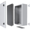 Armadio Rack 19'' a muro 13U grigio IP65 porta cieca prof. 400 mm - immagine 2