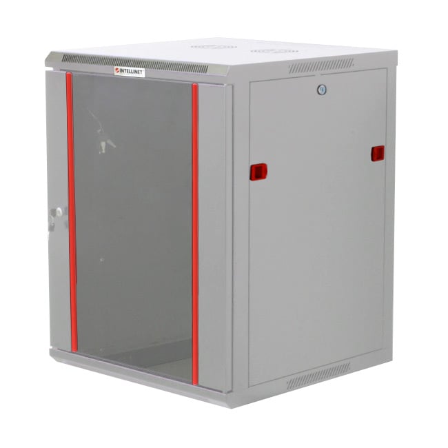 Armadio Rack 19'' a muro 15 unit&agrave; sezione unica prof. 600mm Grigio