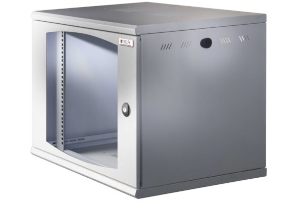 Armadio Rack 19'' a muro 16 unità sezione unica prof. 500mm Grigio - immagine 7