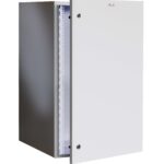 Armadio Rack 19'' a muro 17U grigio IP65 porta cieca prof. 600 mm
