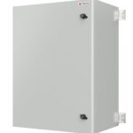 Armadio Rack 19'' a muro 17U grigio IP65 porta cieca prof. 600 mm