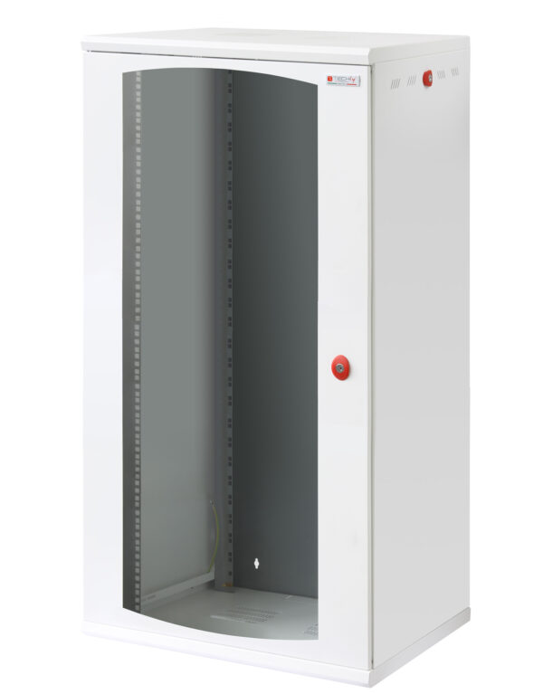 Armadio Rack 19'' a muro 22 unità sezione unica prof. 600mm Bianco