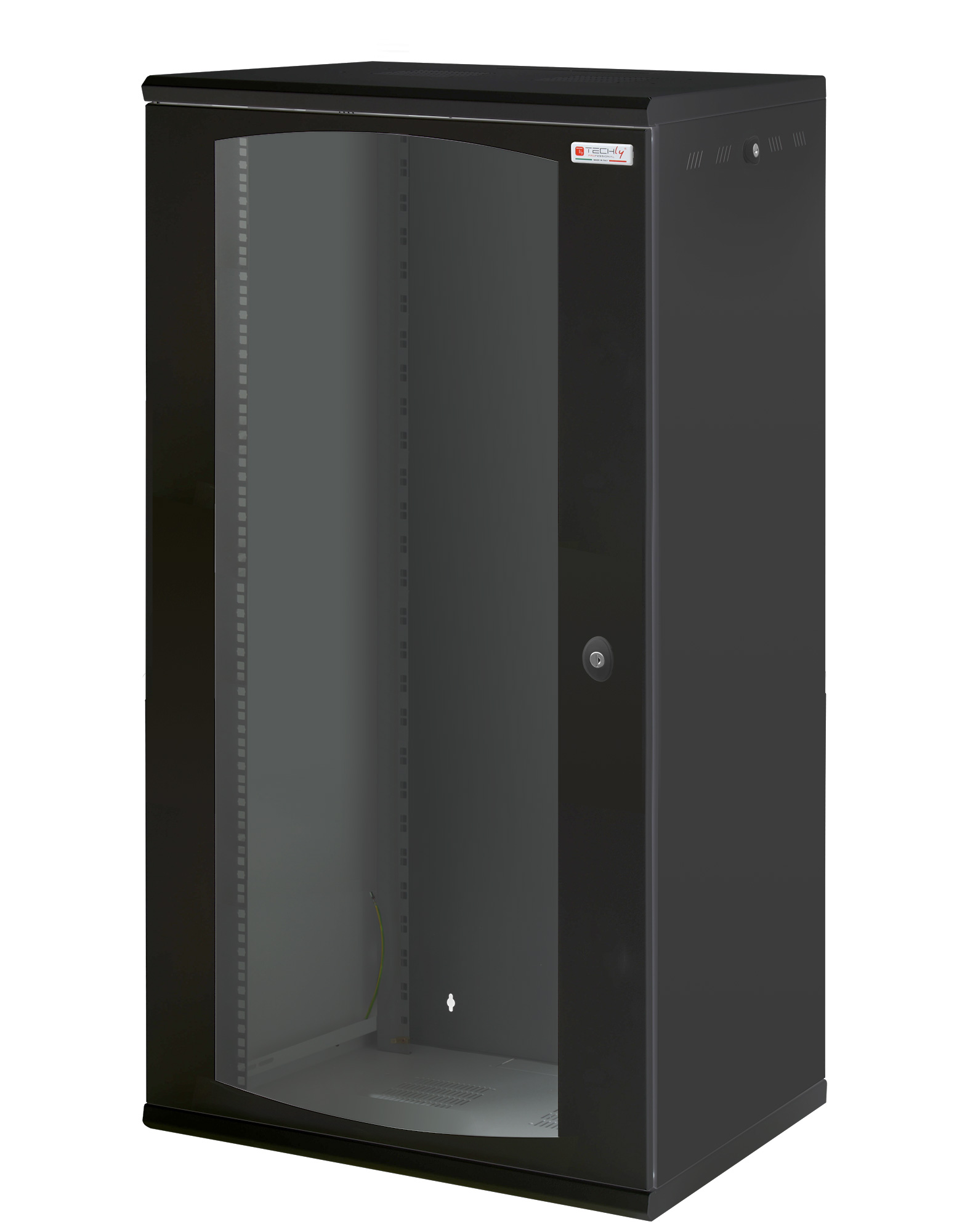 Armadio Rack 19'' a muro 22 unit&agrave; sezione unica prof. 600mm Nero