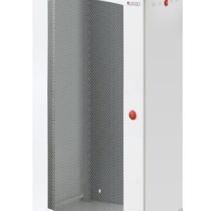 Armadio Rack 19'' a muro 22U sezione unica P 600mm Porta Grigliata Bianco