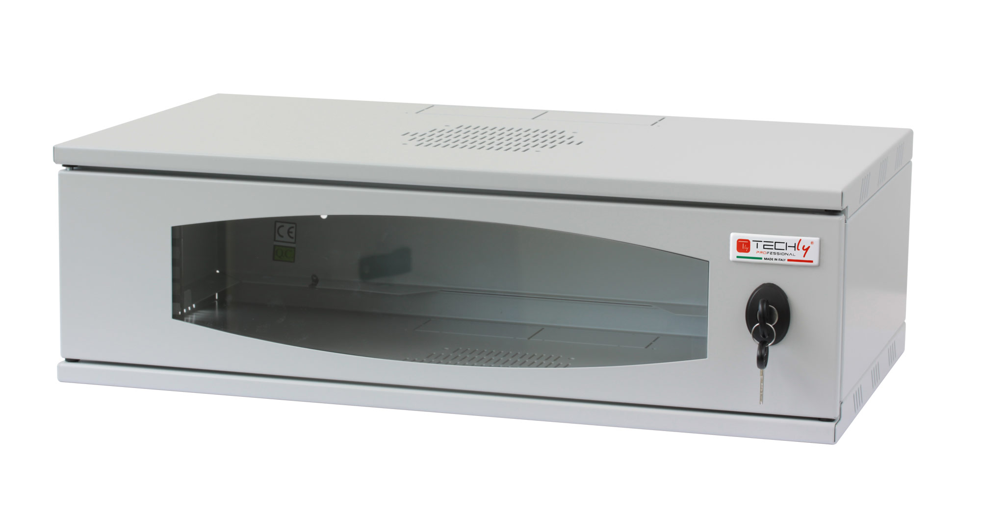 Armadio Rack 19'' a Muro 3U prof. 320 Grigio Assemblato - immagine 2