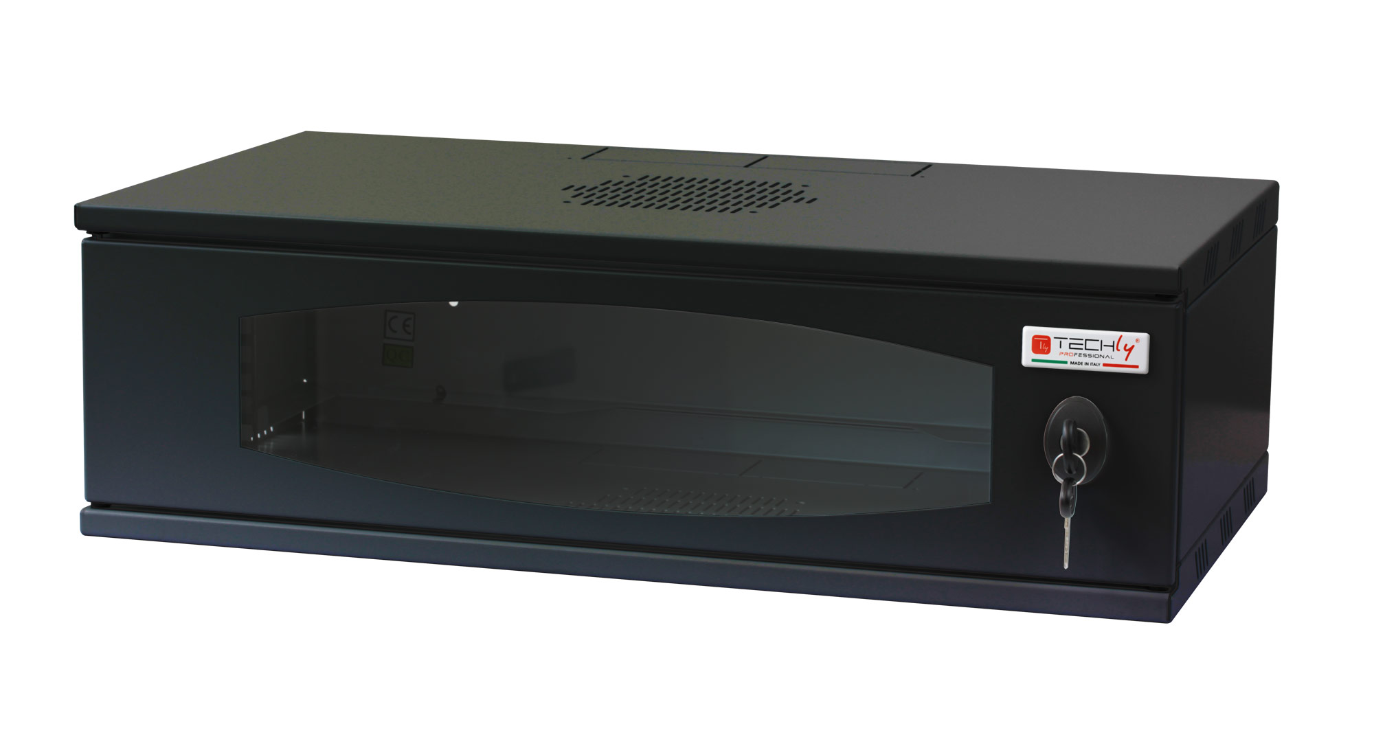 Armadio Rack 19'' a Muro 3U prof. 320 Nero Assemblato - immagine 2