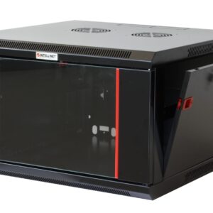 Armadio Rack 19'' a muro 6 unità sezione unica prof. 450mm Nero