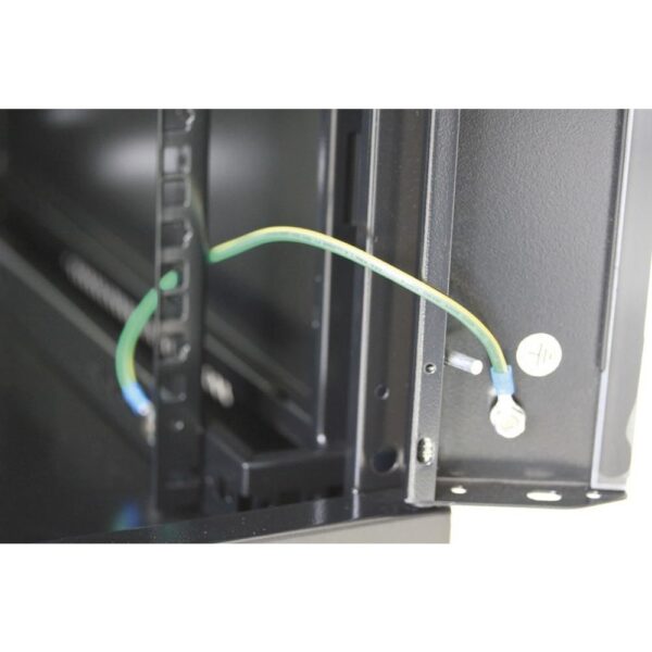 Armadio Rack 19'' a muro 6 unità sezione unica profondità 450mm Nero - immagine 9