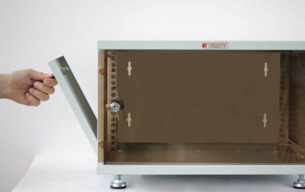 Armadio Rack 19'' a Muro 6U prof. 450 Grigio Assemblato - immagine 3