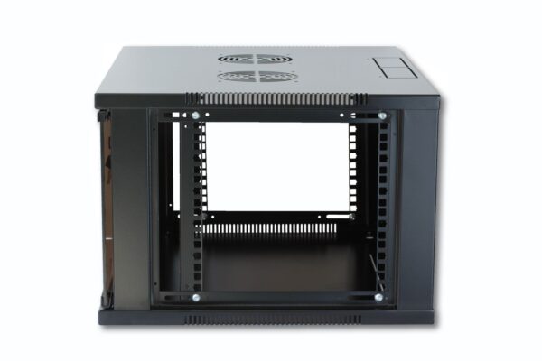 Armadio Rack 19'' a Muro 6U prof. 450 Nero Assemblato - immagine 2