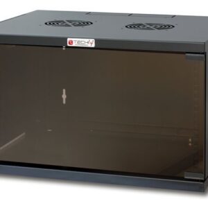 Armadio Rack 19'' a Muro 9U prof. 450 Nero Assemblato