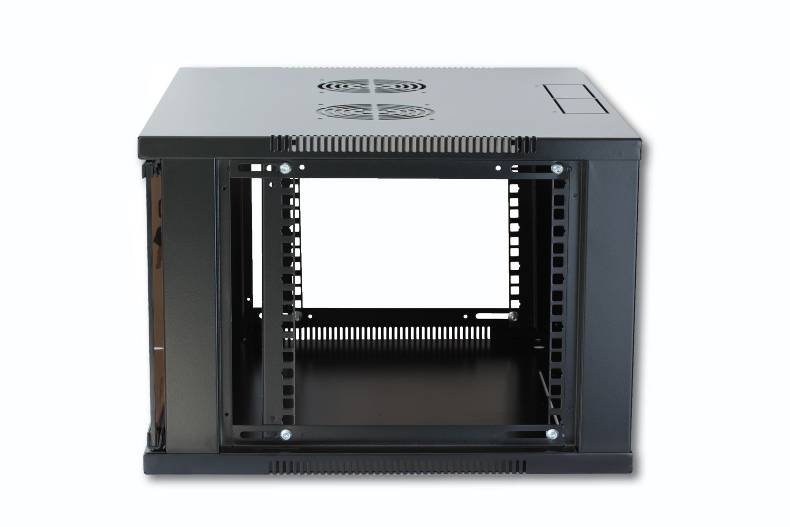 Armadio Rack 19'' a Muro 6U prof. 600 Nero Assemblato - immagine 2