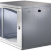 Armadio Rack 19'' a muro 10 unità sezione unica prof. 500mm Nero - immagine 7